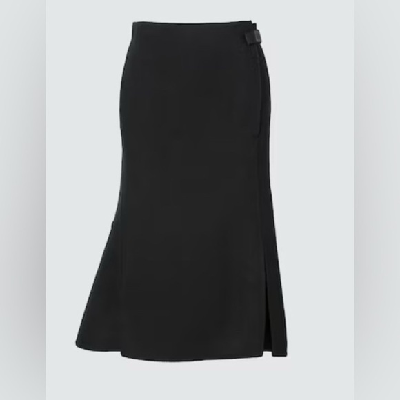 UNIQLO +J Double Face Black Wool Skirt Pocket - Picture 1 of 8